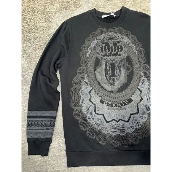 Givenchy Riccardo Tisci SS 2017 1000 Bill Dormio Black Crewneck Sweatshirt S